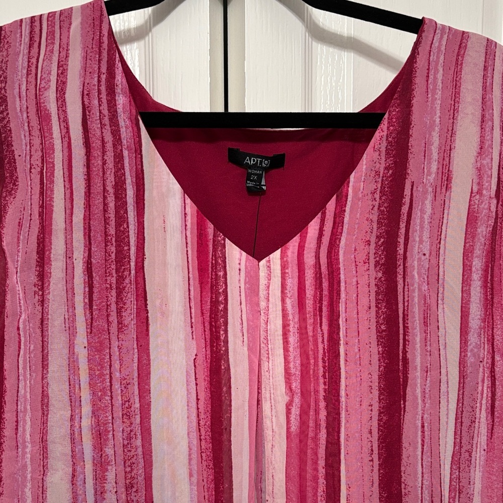 Apt. 9 Pink Striped Sleeveless Tunic - Picture 4 of 9